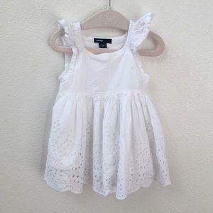 Gap 3-6mo White Eyelet Dress